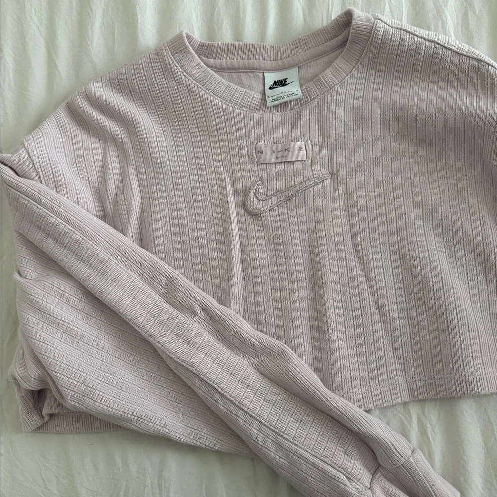 Nike Ribbed Beige Top - Picture 2 of 5